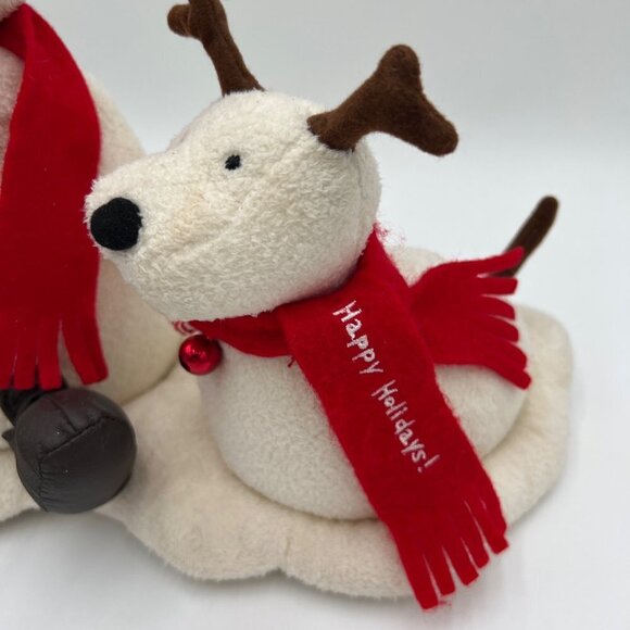 Hallmark Jingle Pals 2004 Animated Snowman Singing Barking Puppy Dog Plush - Picture 8 of 11